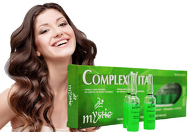 Kleravitex Mystic Complex Vital Ampoules bottle close-up for hair vitality support