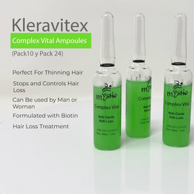 Kleravitex Mystic Complex Vital Ampoules label detail shows ingredients