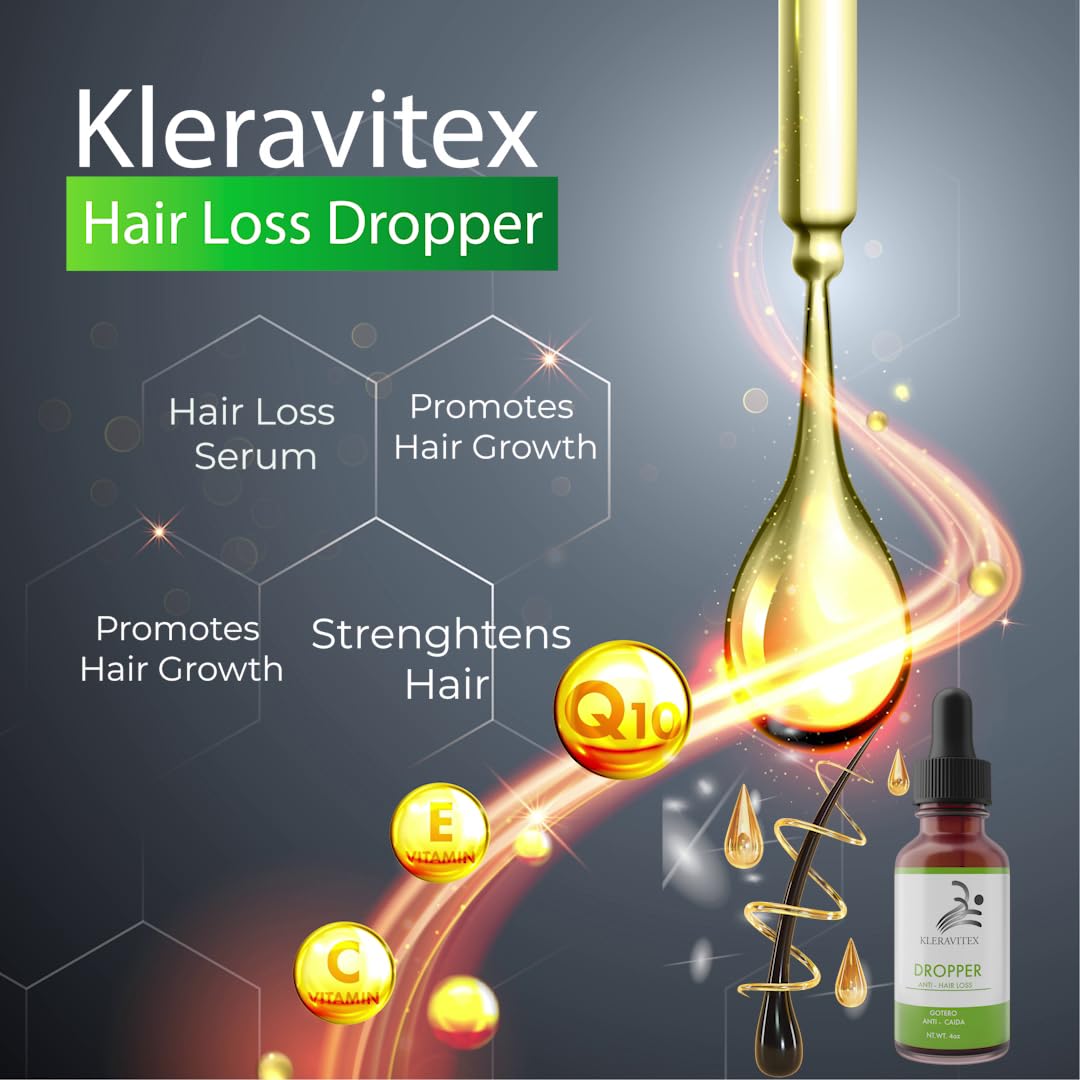 Kleravitex scalp-massage scene demonstrating easy dropper-on-root application.