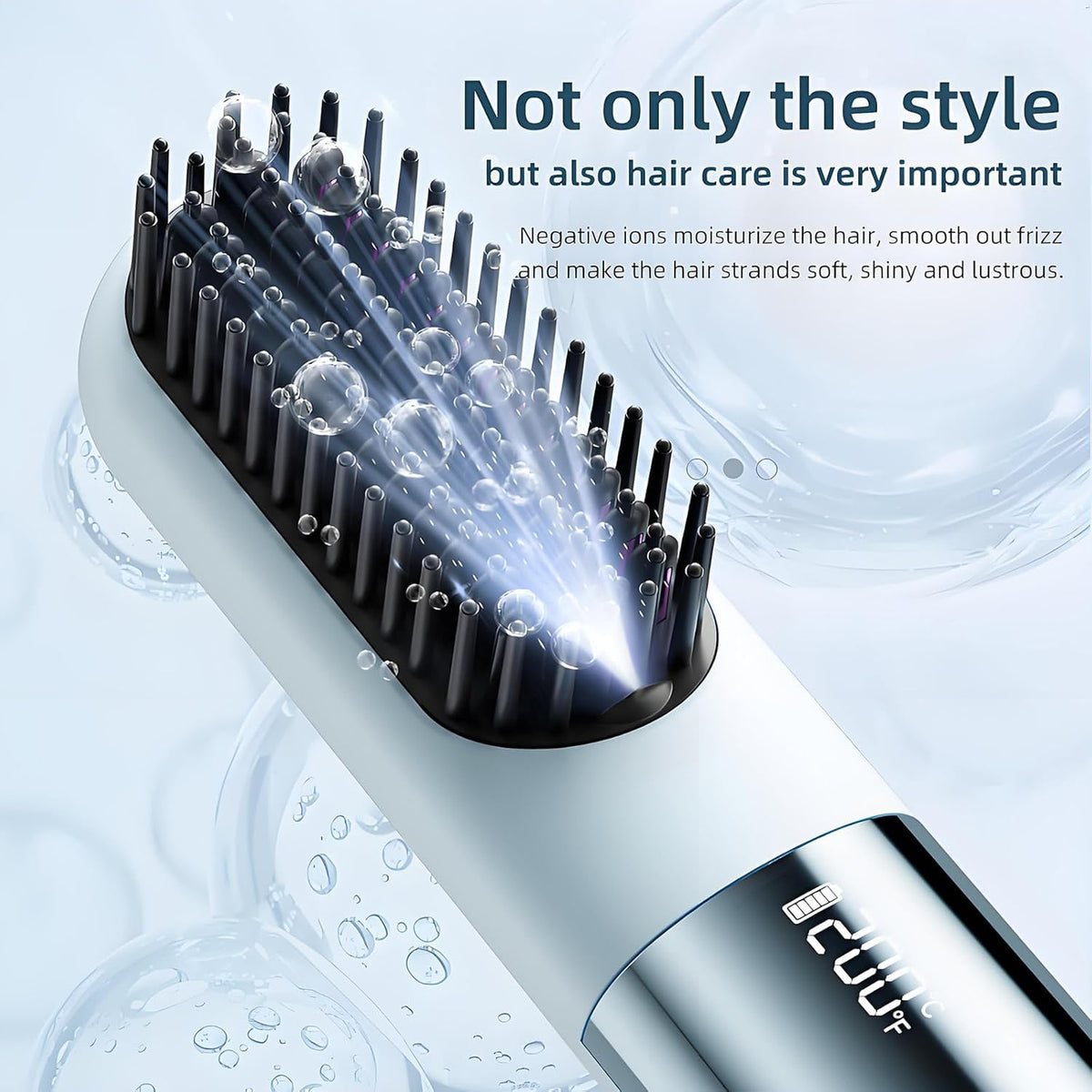 KLIFE rechargeable portable hair straightener for cordless styling anywhere.