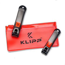 KLIPP built-in fingernail files for quick shaping and smoothing.