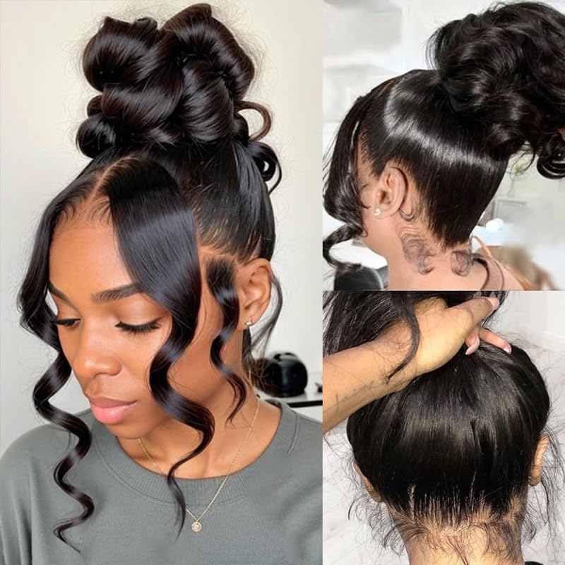 kloiynj 360 lace front wig shows natural hairline for seamless parting