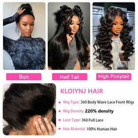Kloiynj pre-plucked baby hair wig offers easy styling and natural hairline.