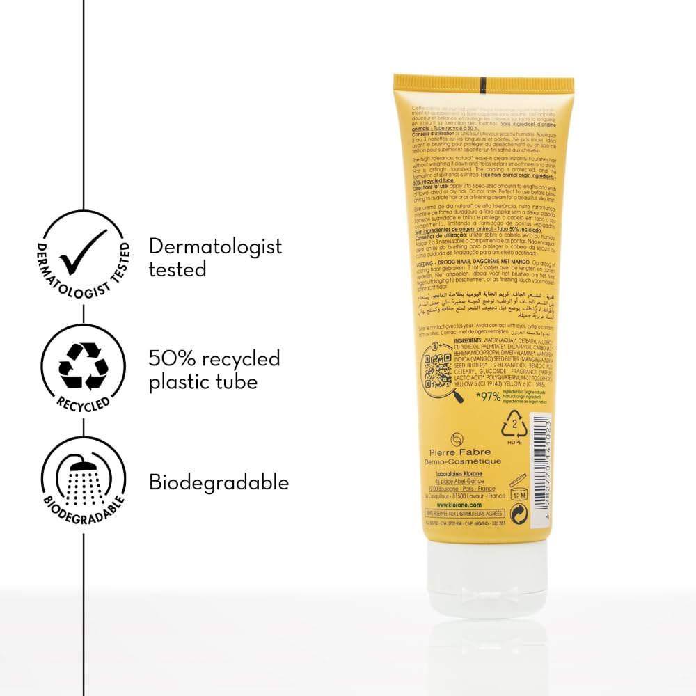 Soft, detangled hair after using Klorane Mango Butter conditioner