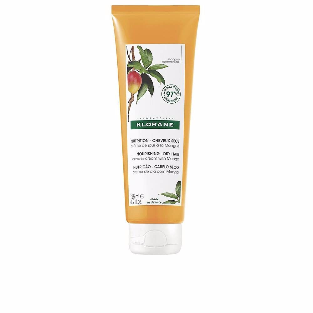 Klorane Nourishing Leave-In Cream bottle provides hydration for dry hair and protection against split ends