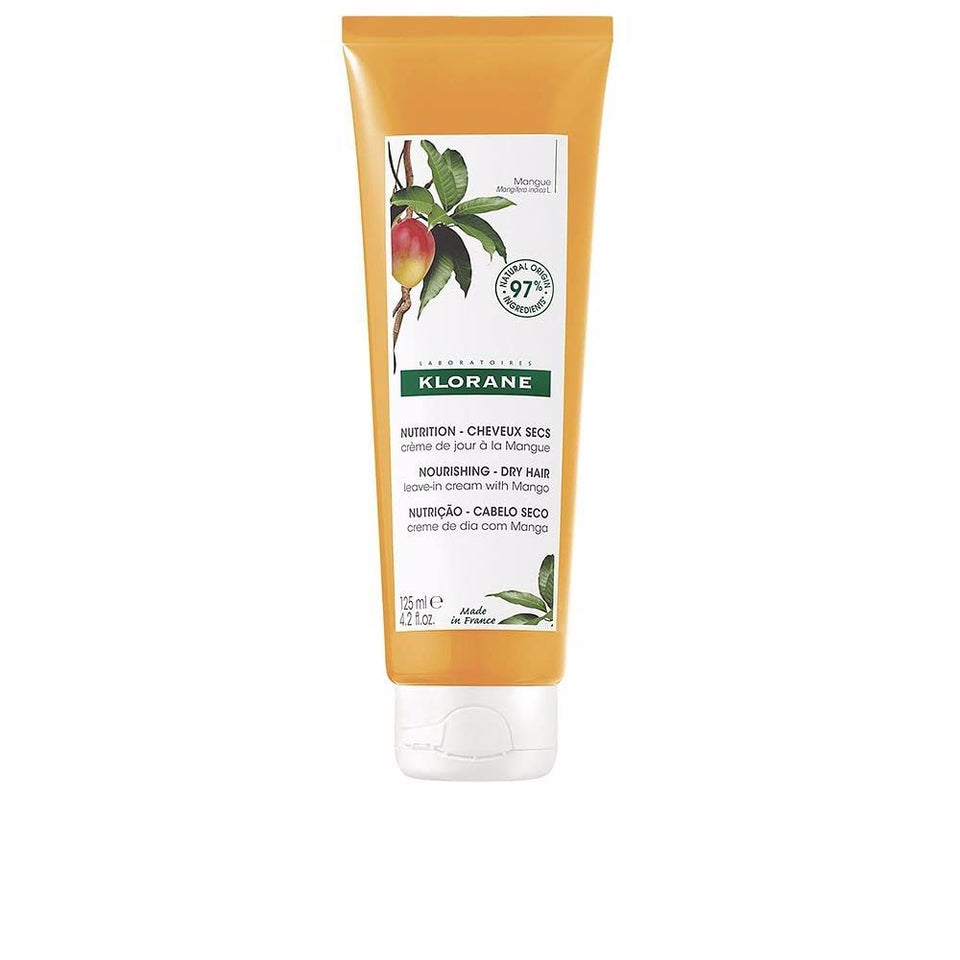 Klorane Nourishing Leave-In Cream bottle provides hydration for dry hair and protection against split ends