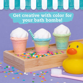 Klutz Bath Bomb Scented Bakery Kit waffle shape delivers pastel bath fizz and fun textures