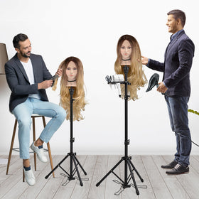 Klvied height-adjustable pole extends range for different users.