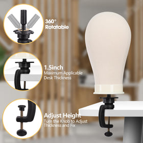 Klvied wig tripod display stand enabling versatile desktop or floor setups