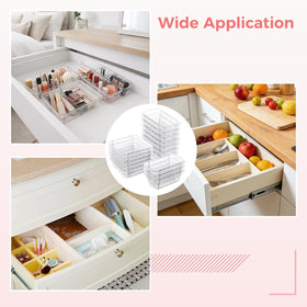 KLYGOBSR clear plastic drawer organizer for quick content identification