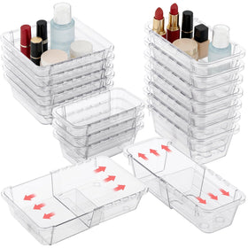 KLYGOBSR extendable large bathroom drawer bin for flexible drawer organization