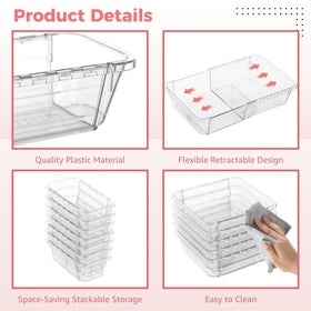 KLYGOBSR multipurpose drawer organizers for makeup, stationery, and gadgets