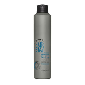 KMS HairStay firm finish hairspray bottle with strong hold for daily styles.