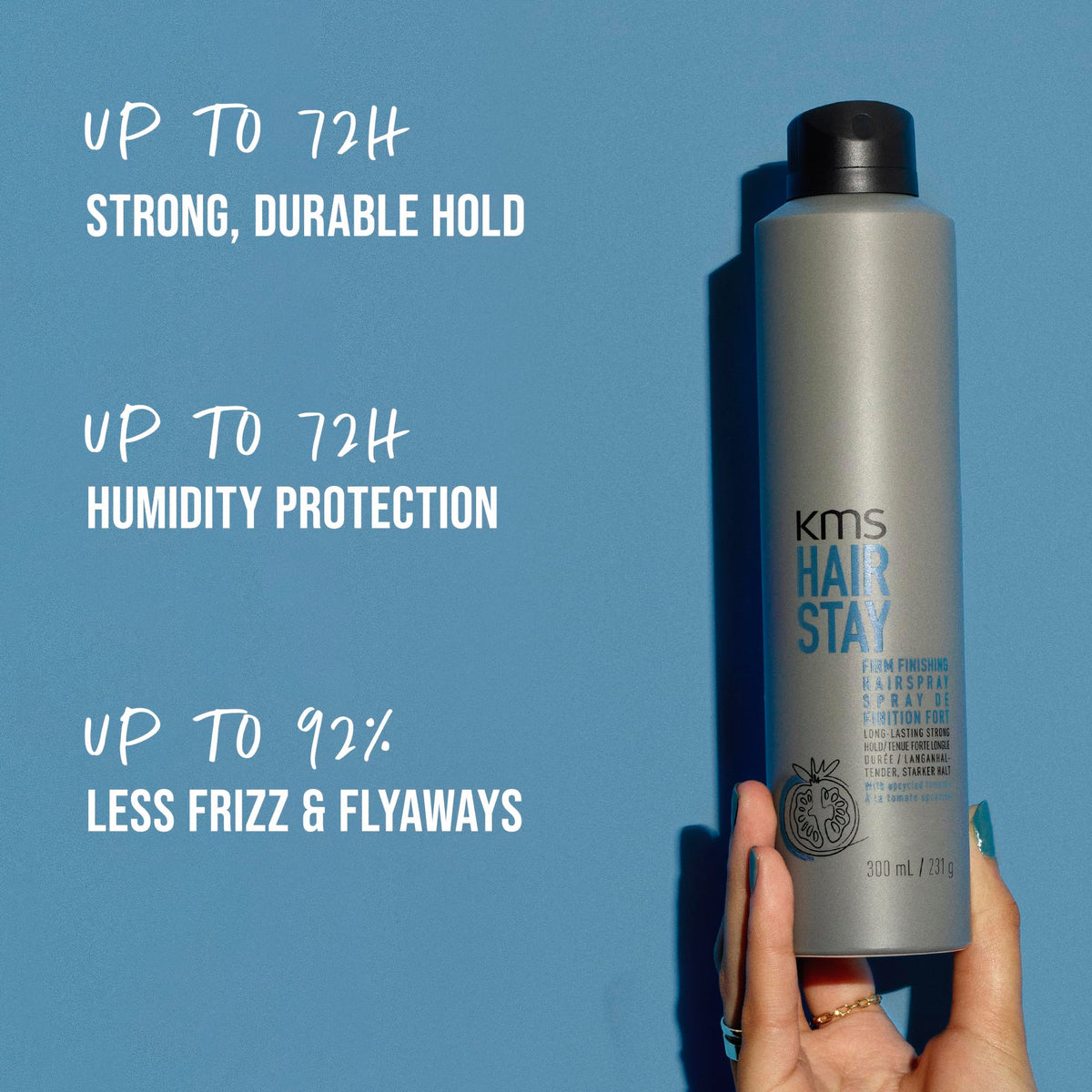 KMS HairStay three-step regimen companion for enhanced styling results.