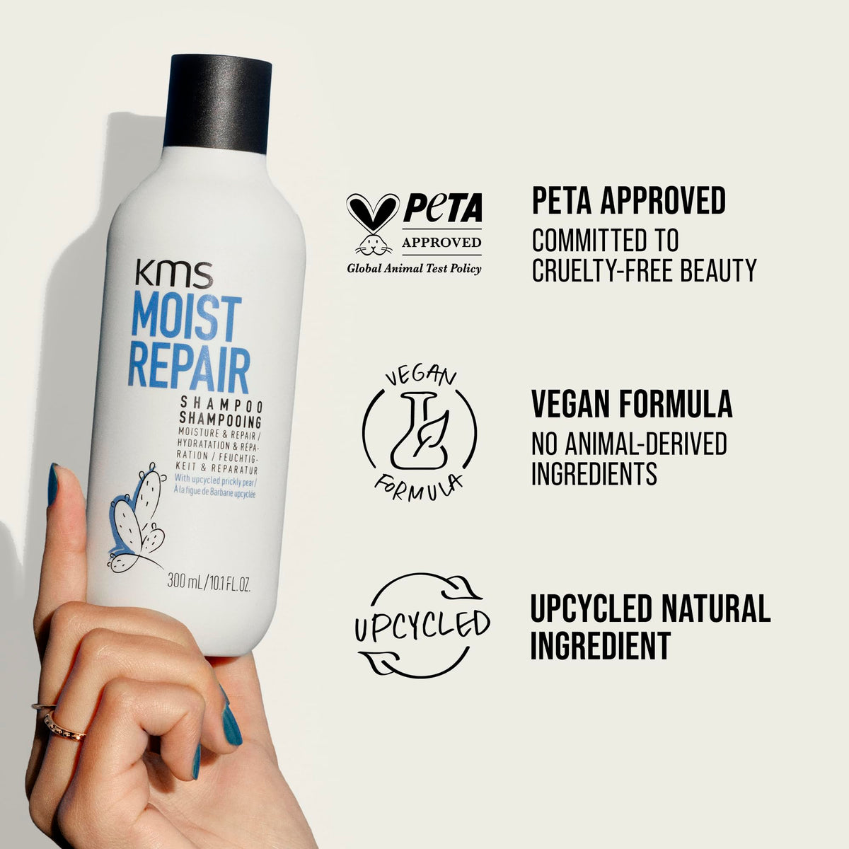 Color-safe packaging reassurance for color-treated hair with clean ingredients.