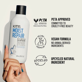 Color-safe packaging reassurance for color-treated hair with clean ingredients.