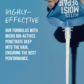 KMS MoistRepair silky hair after use with smoother, shinier strands