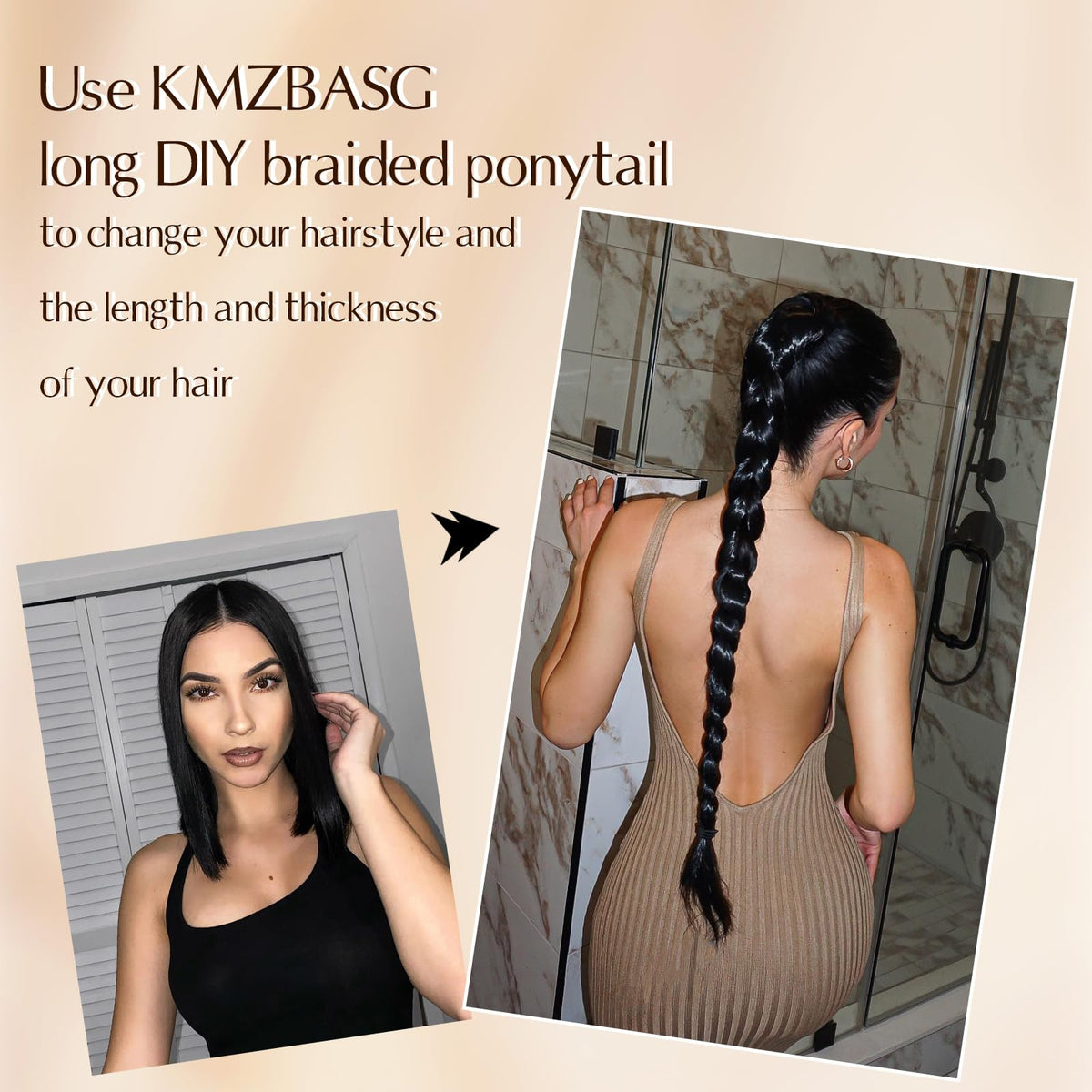 Kmzbasg lightweight 150g ponytail offers comfortable all-day wear.