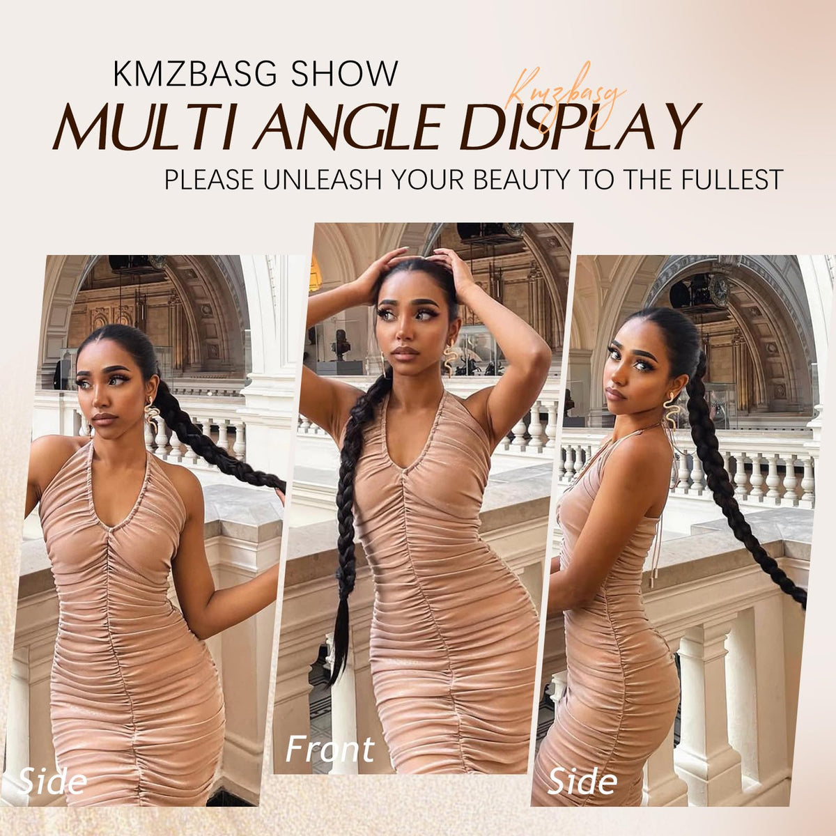 Kmzbasg natural matte finish blends with hair for seamless look.