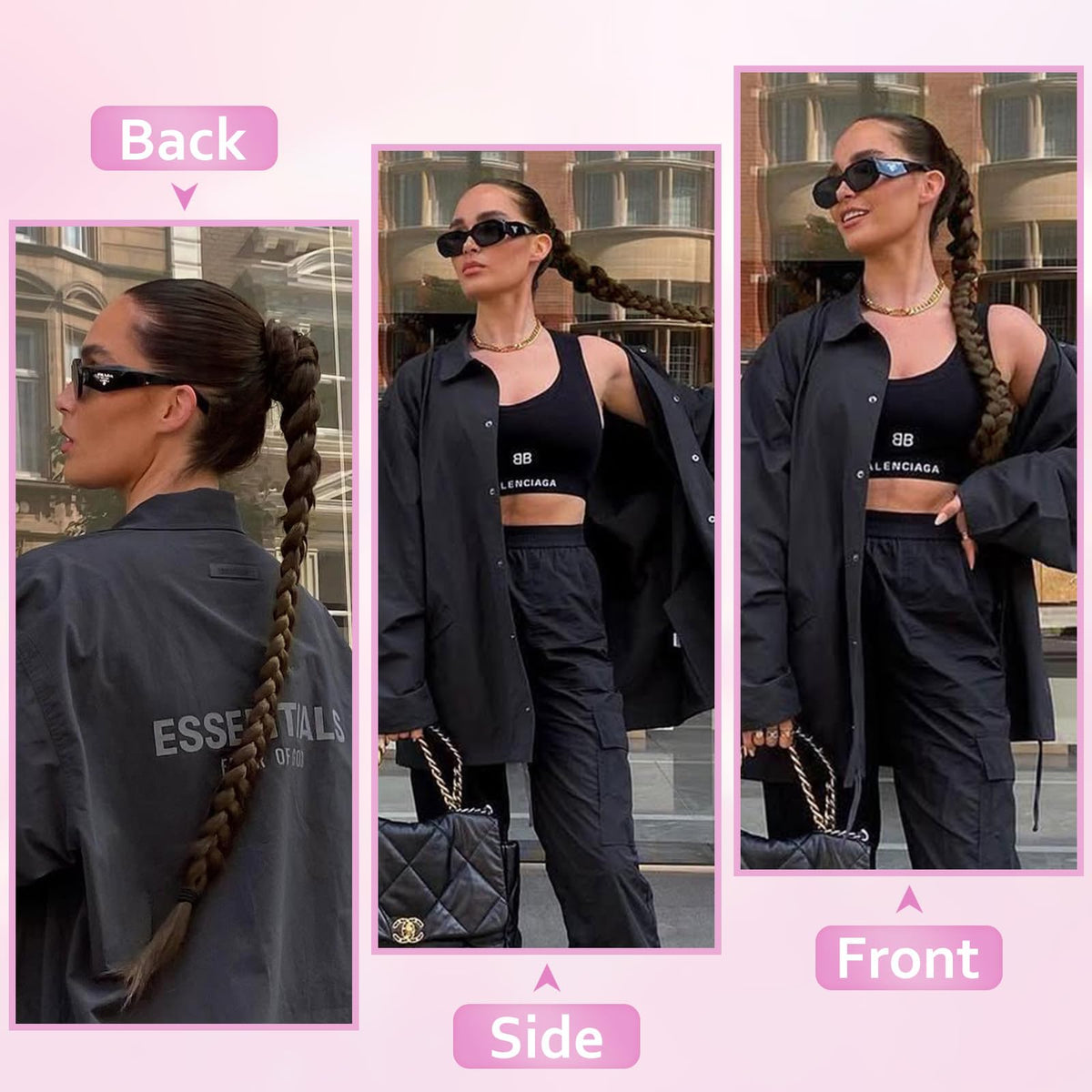 Kmzbasg natural matte finish ponytail blends with real hair for a seamless look