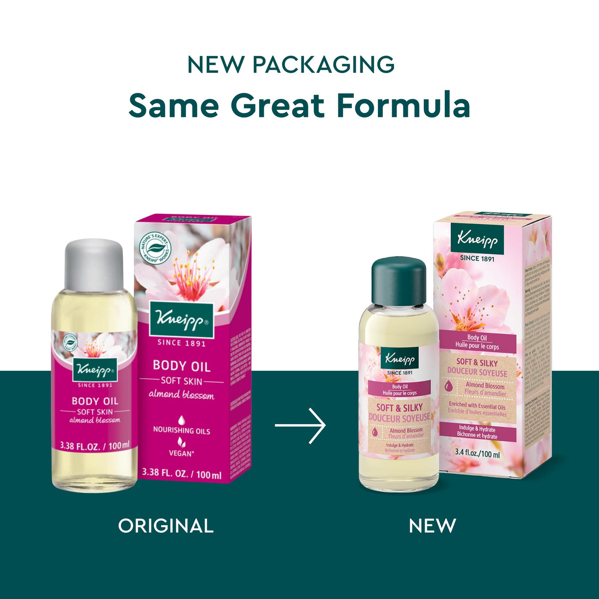 Kneipp almond oil close-up highlighting nourishing fatty acids for supple skin