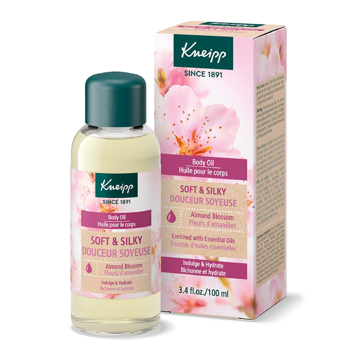 Kneipp Body Oil Almond Blossom bottle for soft, hydrated skin