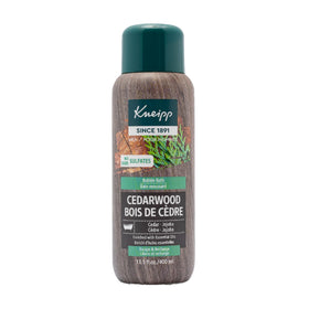 Kneipp Cedarwood Aromatherapy Bubble Bath bottle offers a luxurious self-care moment with lasting scent.
