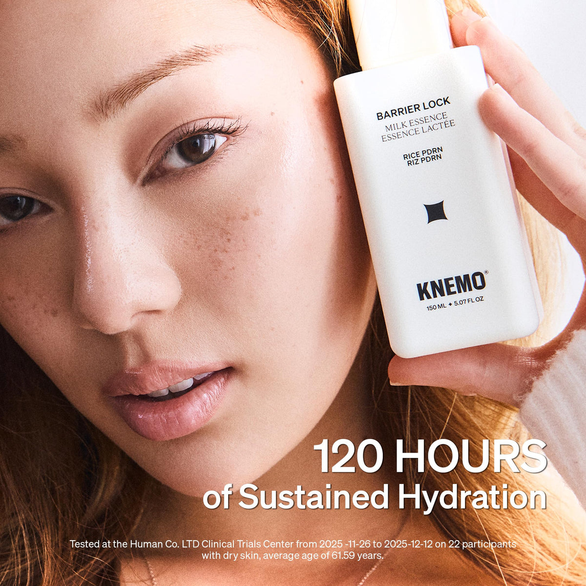 Nighttime ritual with KNEMO Barrier Lock Milk Essence for overnight recovery