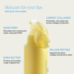 KNEMO LipLock Jelly Serum on lips showing buildable gloss and shine.