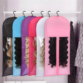 Kneysan dust-free wig storage bag keeps wigs clean and ready to wear.