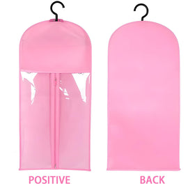Kneysan wig storage bag with vertical hanger saves closet space and reduces tangling.