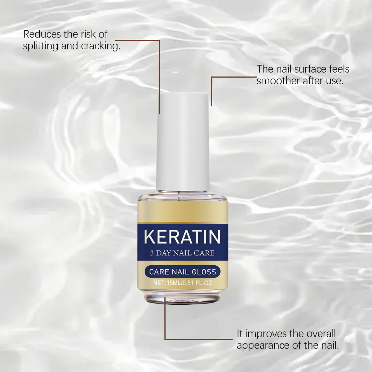 KNHYDWD Keratin Nail Care Oil on desk ready for quick touch-ups