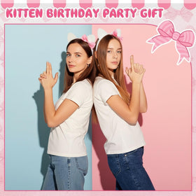 Knitgrip kitty ears headbands worn—durable plastic frame with secure fit.