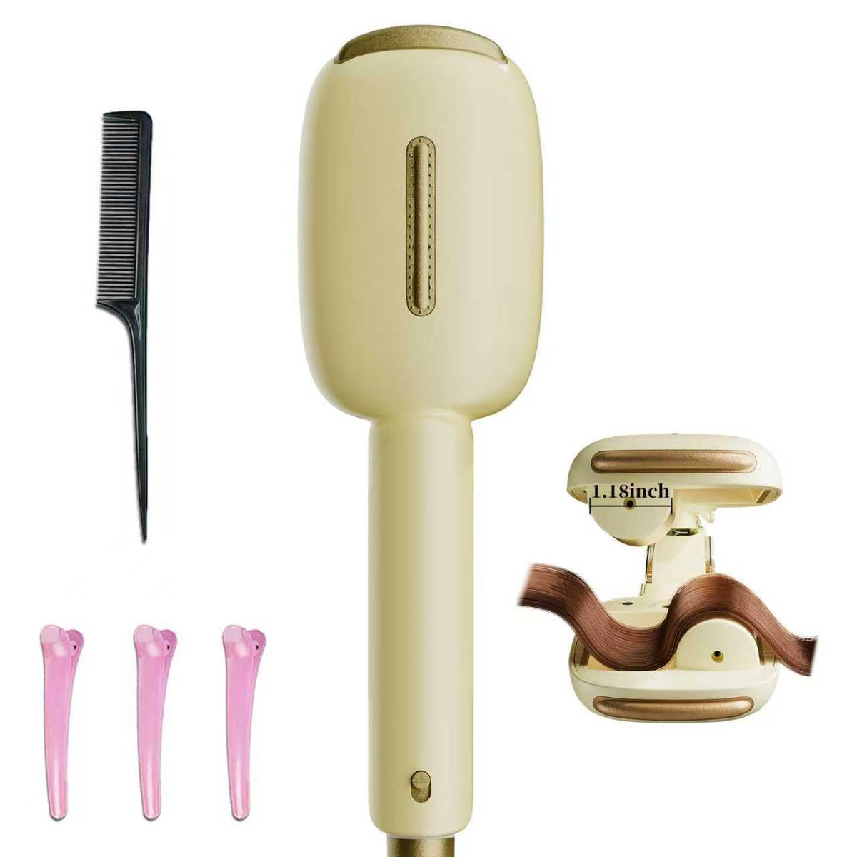 KNJOQ Waver Curling Iron creates chic beach waves with ease.