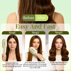 KNJOQ ionic ceramic waver delivers smooth, glossy beach waves.