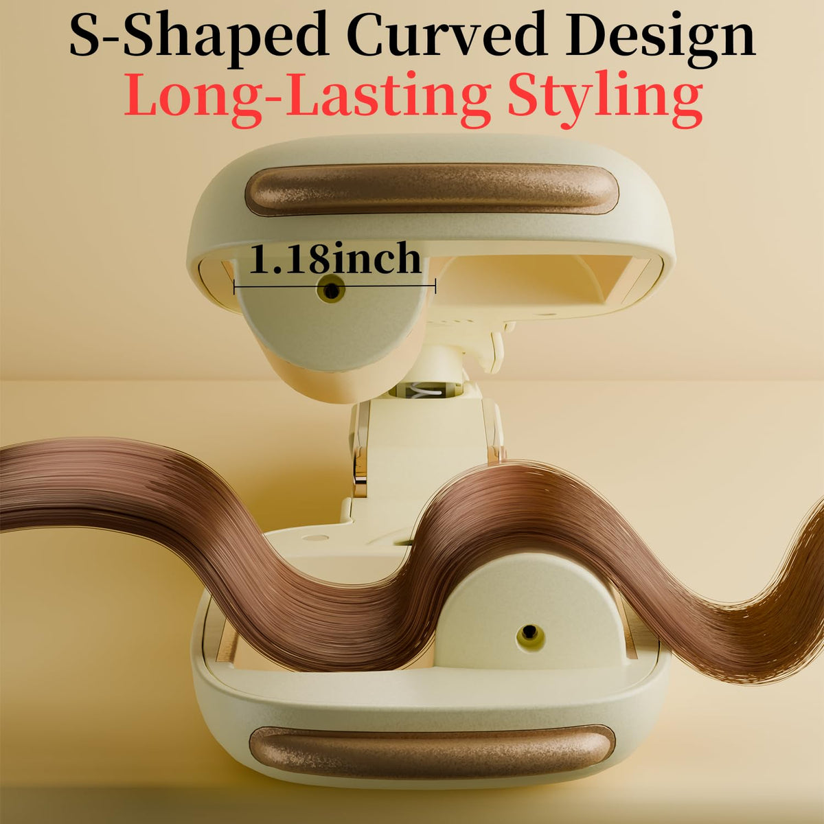 KNJOQ adjustable temp control enables perfect beach waves for all hair types.