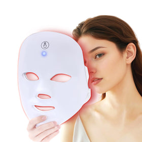 KNNKNN red light therapy face mask for at-home rejuvenation and smoother skin texture.