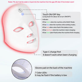 KNNKNN seven-color LED mask offers versatile modes for various skin concerns.