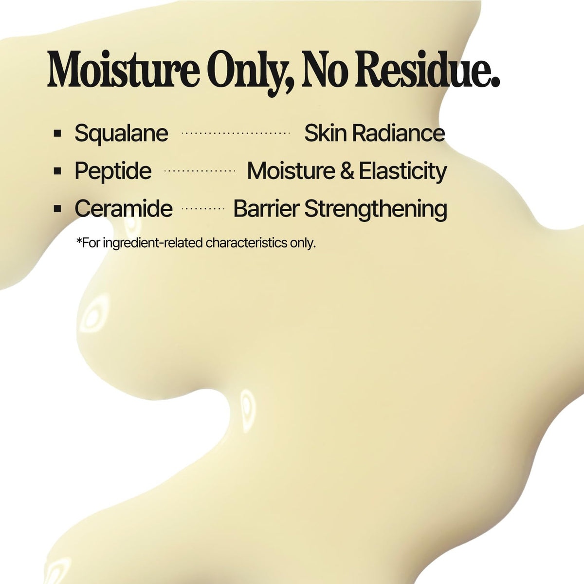Knock Ceramide Squalane Peptide Moisturizer close-up on skin