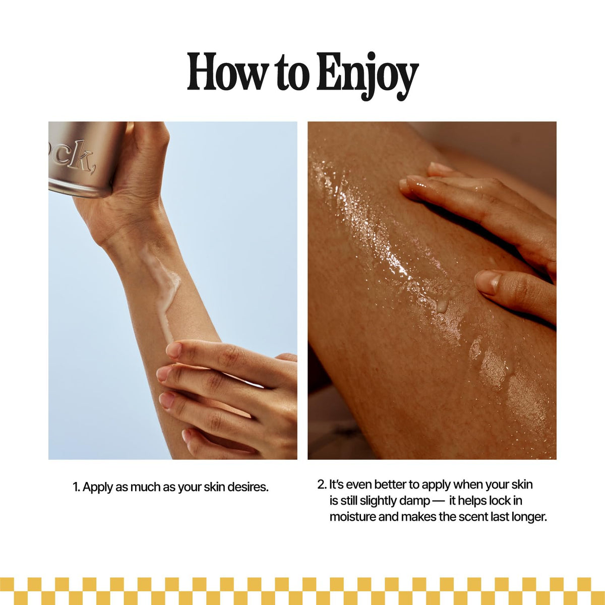Knock Citrus Zesty scent body lotion being spread for refreshing aroma