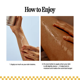 Knock Citrus Zesty scent body lotion being spread for refreshing aroma