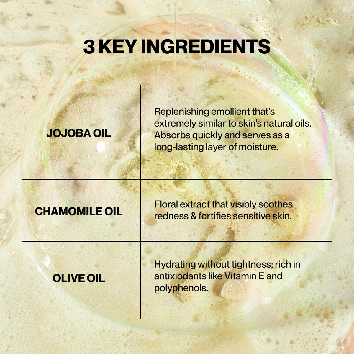 Knours 2-in-1 honey swirl highlights antibacterial benefits while soothing skin during cleansing.