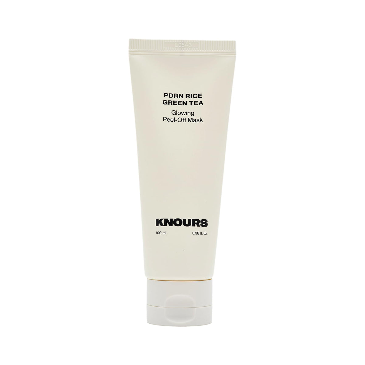 Knours PDRN Rice & Green Tea Glowing Peel Off Mask in jar boosts hydration and radiance.