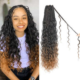 Knovotch Boho Box Braid 14in close-up highlighting premium protein fiber texture and natural look.