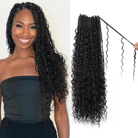 knovotch Boho Crochet Braids soft curls close-up for a natural, comfortable look
