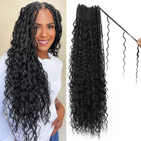knovotch Boho crochet braids close-up with soft curls and natural look