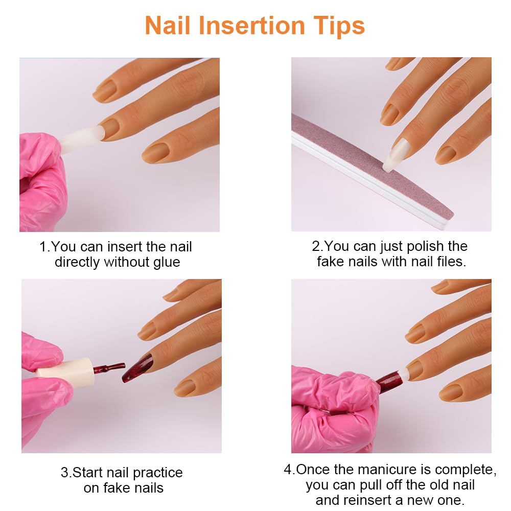 KnowU bendable finger model for versatile nail art practice