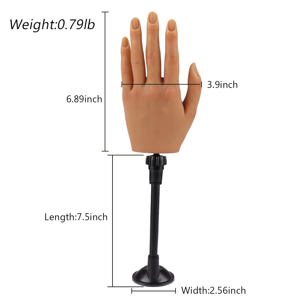 KnowU reusable practice hand tolerates acetone and LED lamp sessions