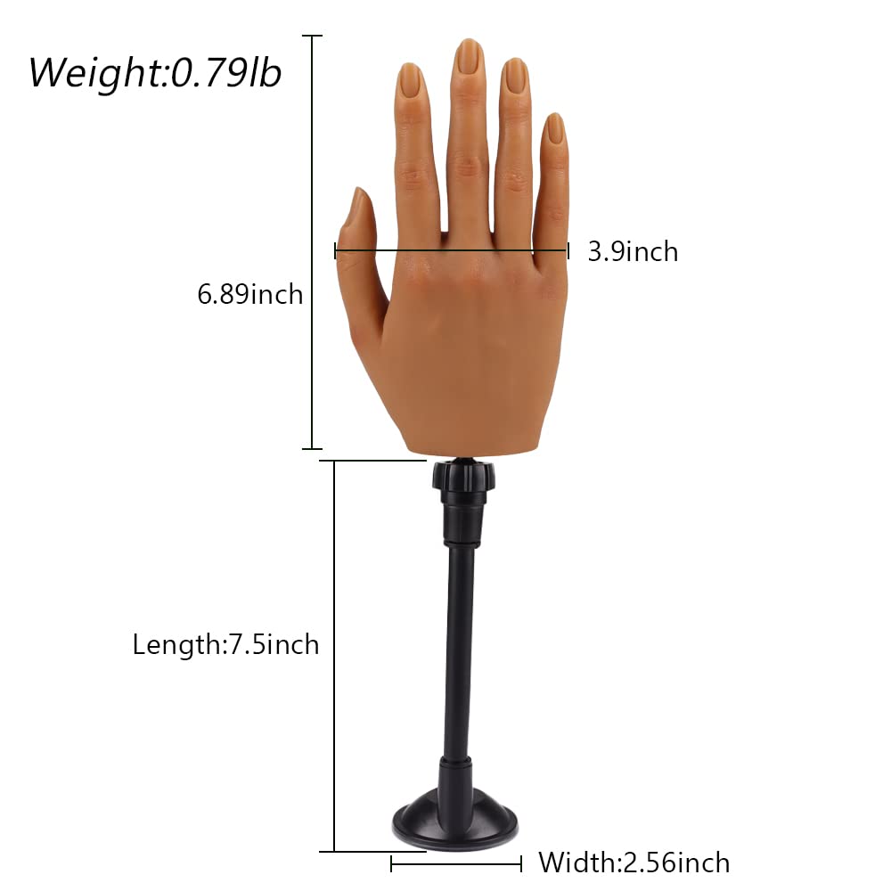KnowU reusable nail practice hand stays soft and lifelike through sessions