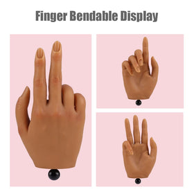KnowU silicone fake hand, reusable and easy to clean after nails practice